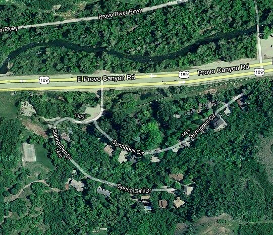 View of Springdell from Above by Google Earth